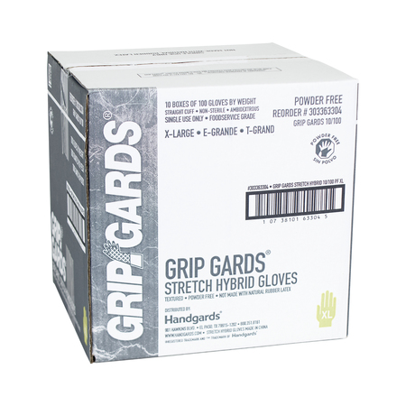 GRIP GARDS Gloves Clear Stretch Extra Large, PK1000 303363304